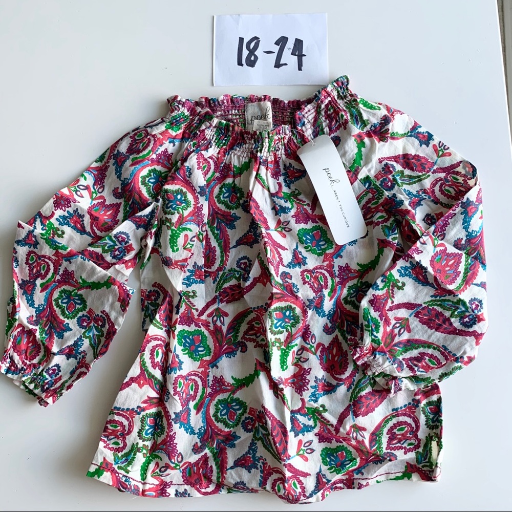 NWT sz 18/24 long sleeve tunic Peek brand